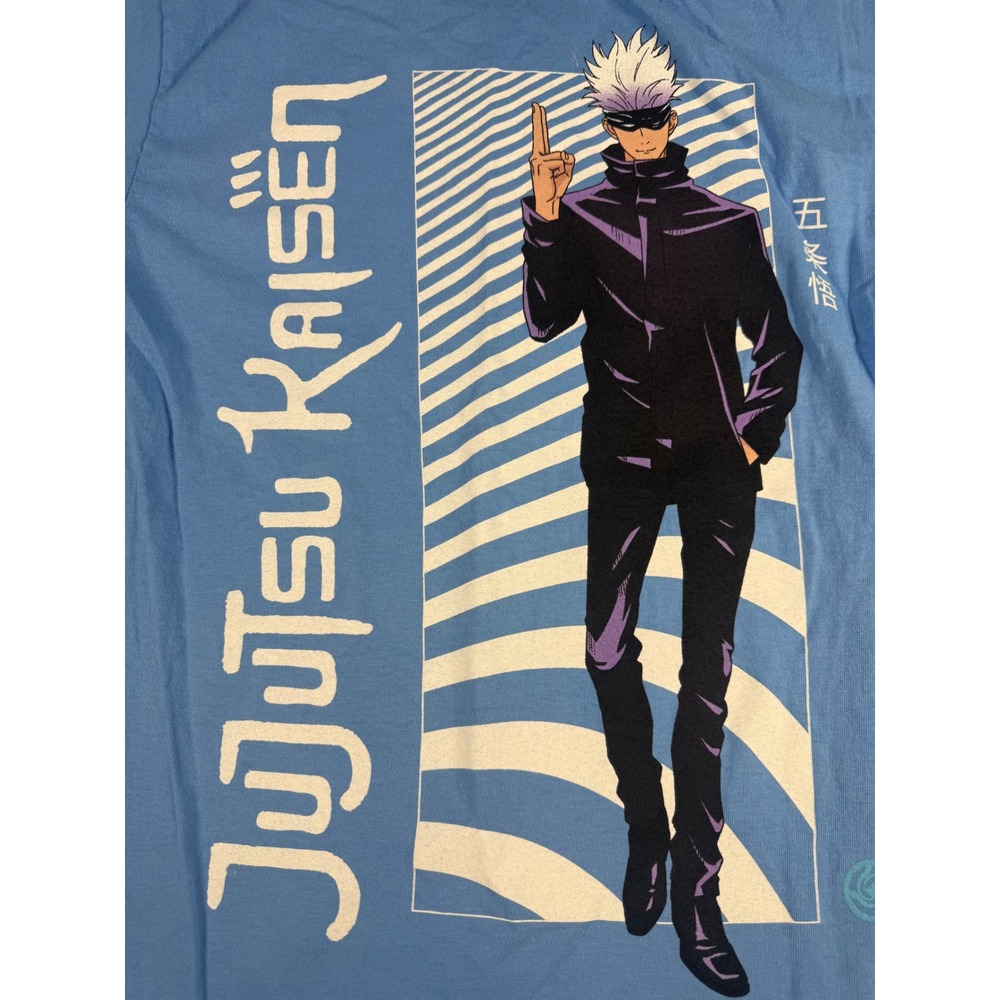 Jujutsu Kaisen Satoru Gojo Blue Graphic T-Shirt Mens Small Anime Tee - Picture 4 of 7